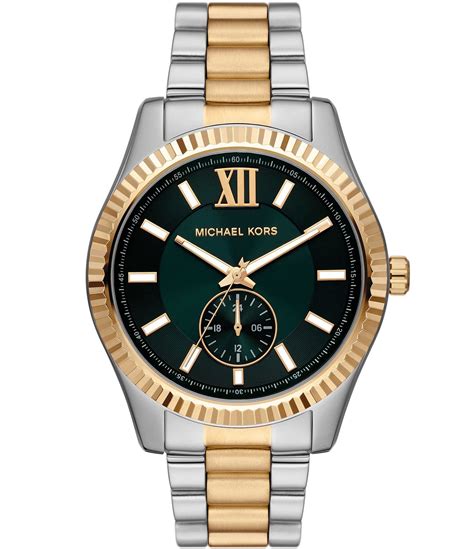 michael kors lexington two-tone men's watch